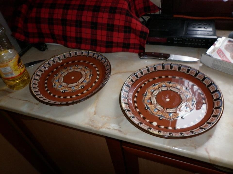 Oiling the plates…
